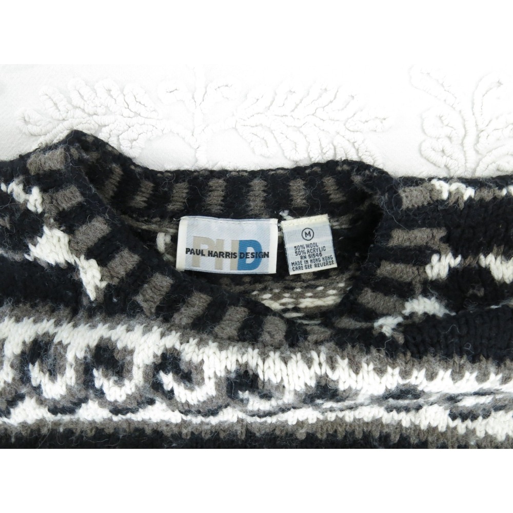 Vintage Paul Harris Design Sweater M Tunic Nordic Fair Isle Wool Blend Scandi - Picture 5 of 7